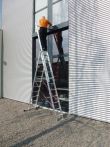 Euroline Alu-Mehrzweckleiter 3-teilig Nr. 207 | 3 x 7 Sprossen | Länge: 4,65m