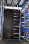 Euroline Alu-Regalleiter für Doppelregal, seitlich verschiebbar Nr. 30185 | 6 Sprossen | Länge: 1,78m