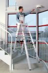Euroline Alu-Treppenstehleiter Nr. 30576 | 2 x 5 Sprossen | Länge: 1,5m