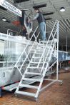 Euroline Wartungsbühne - Steigwinkel 45° - Stufenbreite 600mm Nr. 513 | 4 Sprossen