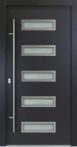 FM Aluminium Haustür AC 68 Modell 11 Anthrazit mit Dreifachverglasung
