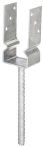 Alberts U-Pfostenträger feuerverzinkt 150x200x60 mm mit Betonanker, Riffelstahl