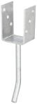 Alberts U-Pfostenträger feuerverzinkt 104x200x60 mm mit Betonanker, Rundstahl