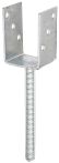 Alberts U-Pfostenträger feuerverzinkt 104x200x60 mm mit Betonanker, Riffelstahl