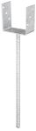 Alberts U-Pfostenträger feuerverzinkt 100x400x60 mm mit Betonanker, Riffelstahl