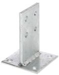 Alberts T-Pfostenträger mit Steg feuerverzinkt zum Aufschrauben 80x130x100 mm