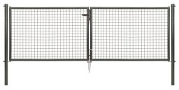 Alberts Wellengitter-Doppeltor anthrazit-metallic (BxH) 2988x1000 mm