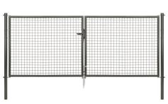 Alberts Wellengitter-Doppeltor anthrazit-metallic (BxH) 2988x1250 mm