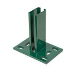 Alberts Pfostenträger für Doppelstabmattenzaunpfosten 60x40 mm auf Fundamenten
