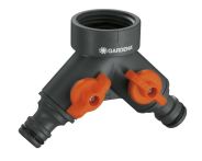 Gardena 2-Wege-Ventil für Wasserhähne mit 26,5 mm (G3/4)-Gewinde