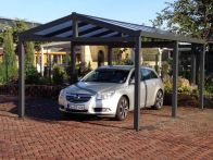 Gardendreams Satteldach-Einzelcarport Alu anthrazit