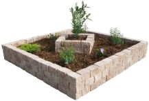Gerwing GerloCastell  "Hochbeet" rechteckig MURADA beige-hell
