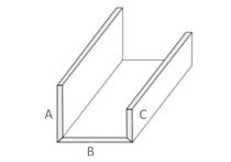 Gipskarton U - Profil 2 m Lang - Maßanfertigung der Schenkel A + B + C