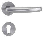 Griffwerk DESM ULMER GRIFF PROFESSIONAL FS Panik - Rosettengarnitur geteilter Vierkant 9mm PZ Edelstahl matt