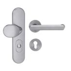 Griffwerk TITANO SB_884 ES1 (S2) FS Schutzbeschlag - Set - Schild/Schild - mit Griff LUCIA - PROF - Dr/Dr - Stift 9mm Türstärke 38 - 58