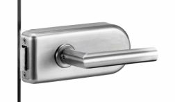 Griffwerk SMILE 1.0 Ganzglastürbeschlagset -3-teiliger Bandsatz -Griff L-FORM BB