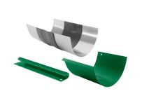 Grömo Alustar Rinnen-Dilatation Stärke 1,0 mm mit Blende - halbrund SX - Dehnungselement