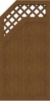 Groja Sichtschutz Select Typ E 90 x 180 x 4,8 cm, Rankgitter links Golden Oak