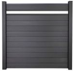 GroJa Solid Komplettset, 180 x 180 cm, anthrazitgrau, ohne Pfosten