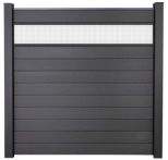 GroJa Solid Komplettset, 180 x 180 cm, anthrazitgrau, ohne Pfosten