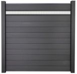 GroJa Solid Komplettset, 180 x 180 cm, anthrazitgrau, ohne Pfosten
