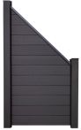 GroJa Solid Steckzaun Schräg 90 x 180 cm, anthrazitgrau, ohne Pfosten