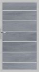 GroJa Solid Grande Premium Tor, 100 x 180 x 4,0 cm, steingrau co-extrudiert, ohne Pfosten