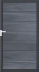 GroJa Solid Grande Tor, 100 x 180 x 4,0 cm, steingrau co-extrudiert, ohne Pfosten