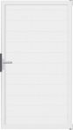 GroJa Solid Steckzaun Tor Universal 1-flügelig mit Alurahmen 100 x 180 x 4 cm BI-Color sandfarbig