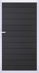 GroJa Solid Steckzaun Tor Universal 1-flügelig mit Rahmen in silber, 100 x 180 cm anthrazitgrau, ohne Pfosten