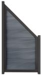 GroJa Viento Steckzaun Schräg 90 x 180 cm, steingrau co-extrudiert, ohne Pfosten