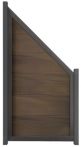 GroJa Viento Steckzaun Schräg 90 x 180 cm, walnuss co-extrudiert, ohne Pfosten