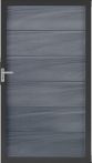 GroJa Viento Tor, 100 x 180 cm, steingrau co-extrudiert, ohne Pfosten