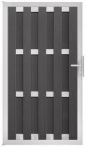 GroJa Fertigzaun Tor DIN links 100 x 180 cm, Breite: 100 cm, anthrazit (WPC), ohne Pfosten