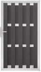 GroJa Fertigzaun Tor DIN rechts 100 x 180 cm, Breite: 100 cm, anthrazit (WPC), ohne Pfosten