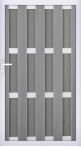 GroJa Fertigzaun Tor DIN links 100 x 180 cm, Breite: 100 cm, hellgrau (WPC), ohne Pfosten