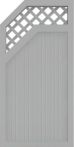 Groja Sichtschutz Select Typ E 90 x 180 x 4,8 cm, Rankgitter links Silbergrau