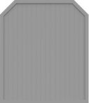 GroJa Sichtschutz Select Typ J 180 x 210/180 cm Silbergrau