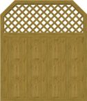 GroJa Sichtschutz Select Typ I 180 x 210/180 cm Asteiche Natur