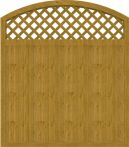 GroJa Sichtschutz Select Typ X 180 x 205/180 cm Asteiche Natur