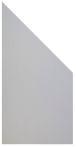 GroJa Premo HPL-Element Schräg 90 x 180/90 x 0,8 cm Uni grau, ohne Pfosten