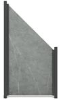 GroJa Stone Fence Sichtschutz Schräg-Element 90 x 180/90 x 0,6 cm, Granit, ohne Pfosten