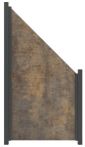 GroJa Stone Fence Sichtschutz Schräg-Element 90 x 180/90 x 0,6 cm, Rostoptik, ohne Pfosten
