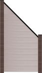 GroJa Solid Steckzaun Schräg 90x180 cm, Bi-Color sandfarbig, ohne Pfosten