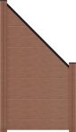 GroJa Solid Steckzaun Schräg 90x180 cm, Terra, ohne Pfosten
