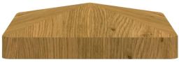 GroJa Select Abdeckkappe für Zaunpfosten 87 x 87 mm, Asteiche Natur