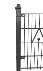 Growi Pfosten für Ziergitterzaun mit Kugelabdeckung für Zaunhöhe: 630 mm anthrazit