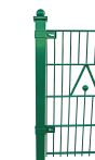 Growi Pfosten für Ziergitterzaun mit Kugelabdeckung für Zaunhöhe: 630 mm grün