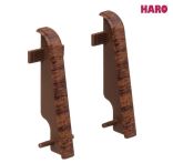 Haro Zwischenstück Merbau Sedan/Jatoba Brasil Kunststoff für Sockelleiste 19x58mm (2 Stück/Pack), Art. Nr.: 407143