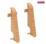 Haro Zwischenstück Birne golden Kunststoff für Stecksockelleiste 19x58mm (2 Stück/Pack), Art. Nr.: 407149
